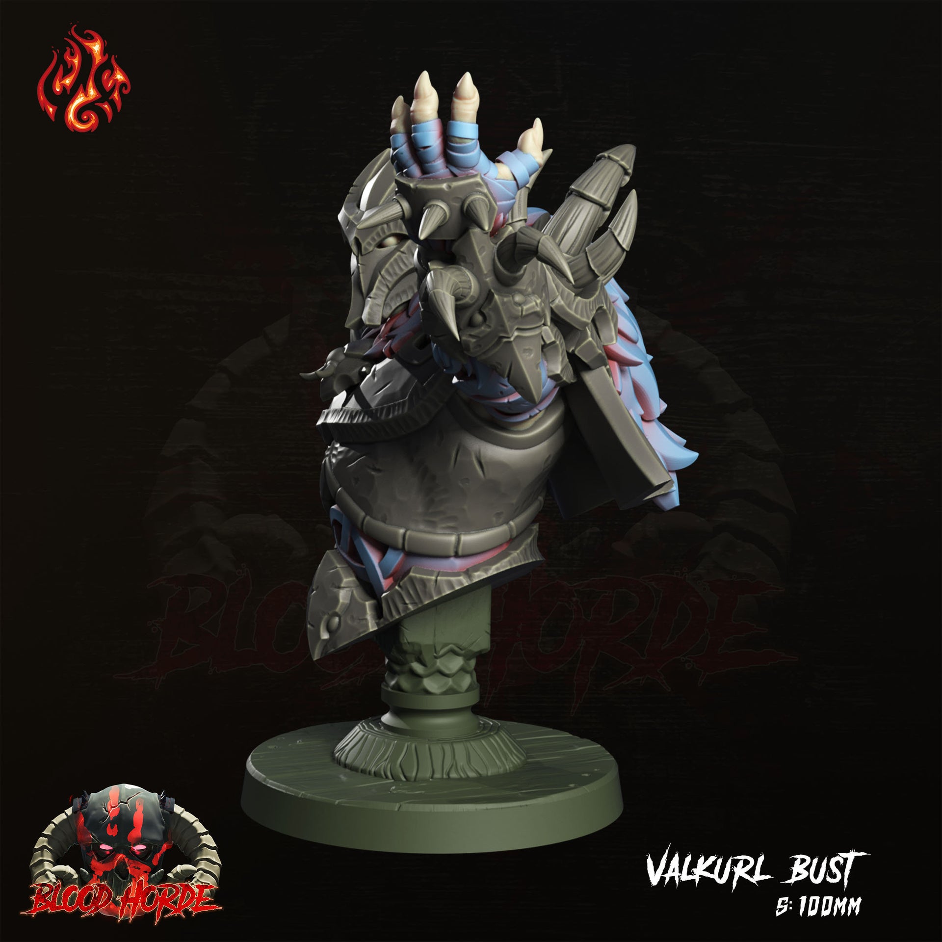 Valkurl, the Chaos Warlord Bust - Crippled God Foundry | 32mm | Blood Horde | Barbarian | Champion | Viking