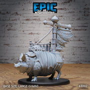 Pig - Epic Miniatures | 32mm | Festival Village | Pig | Sleepy | Flying | Mount | Dim Sum | Food Stand