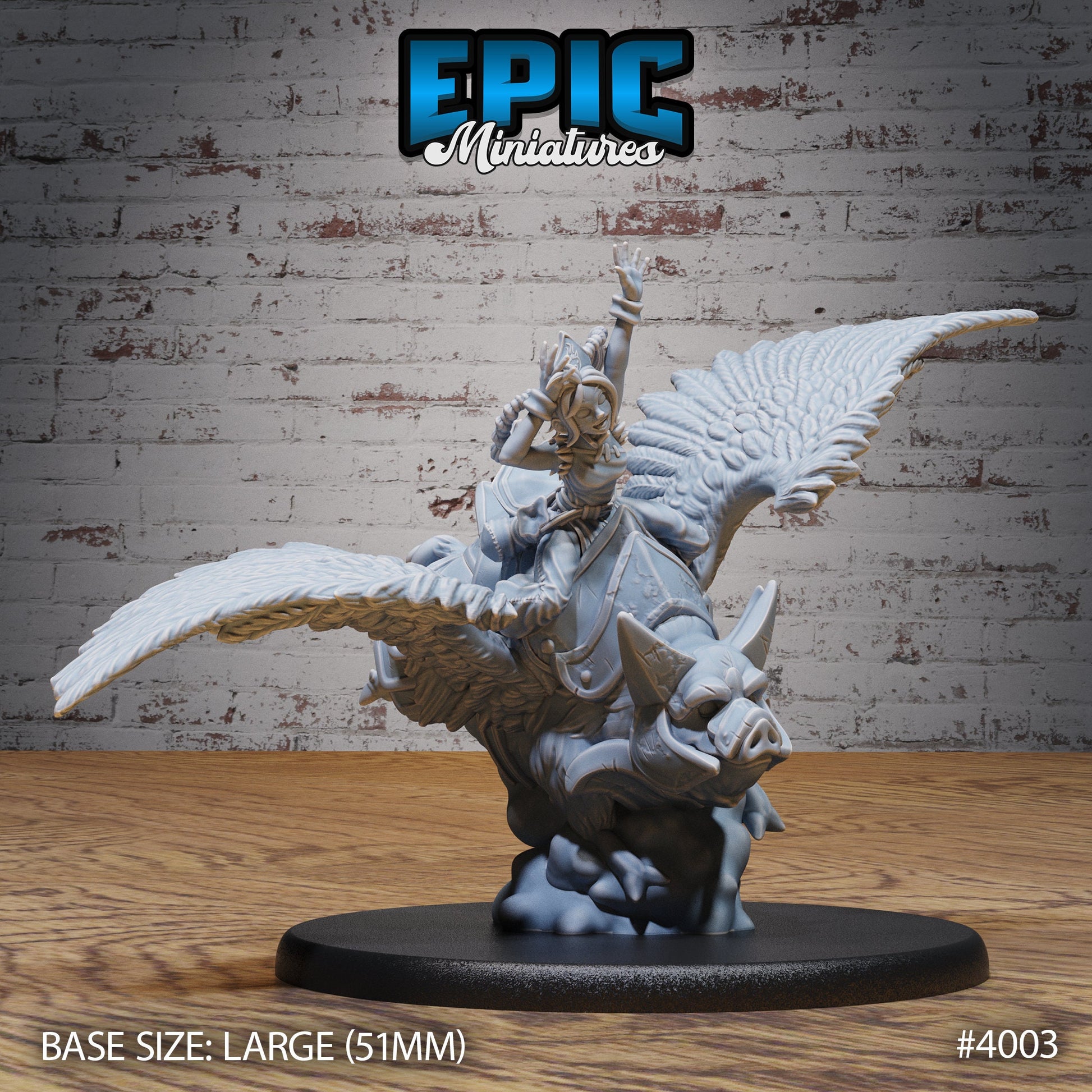 Food Stall VBendor- Epic Miniatures | 32mm | Festival Village | Merchant | Pig Mount | Noodles | Monk