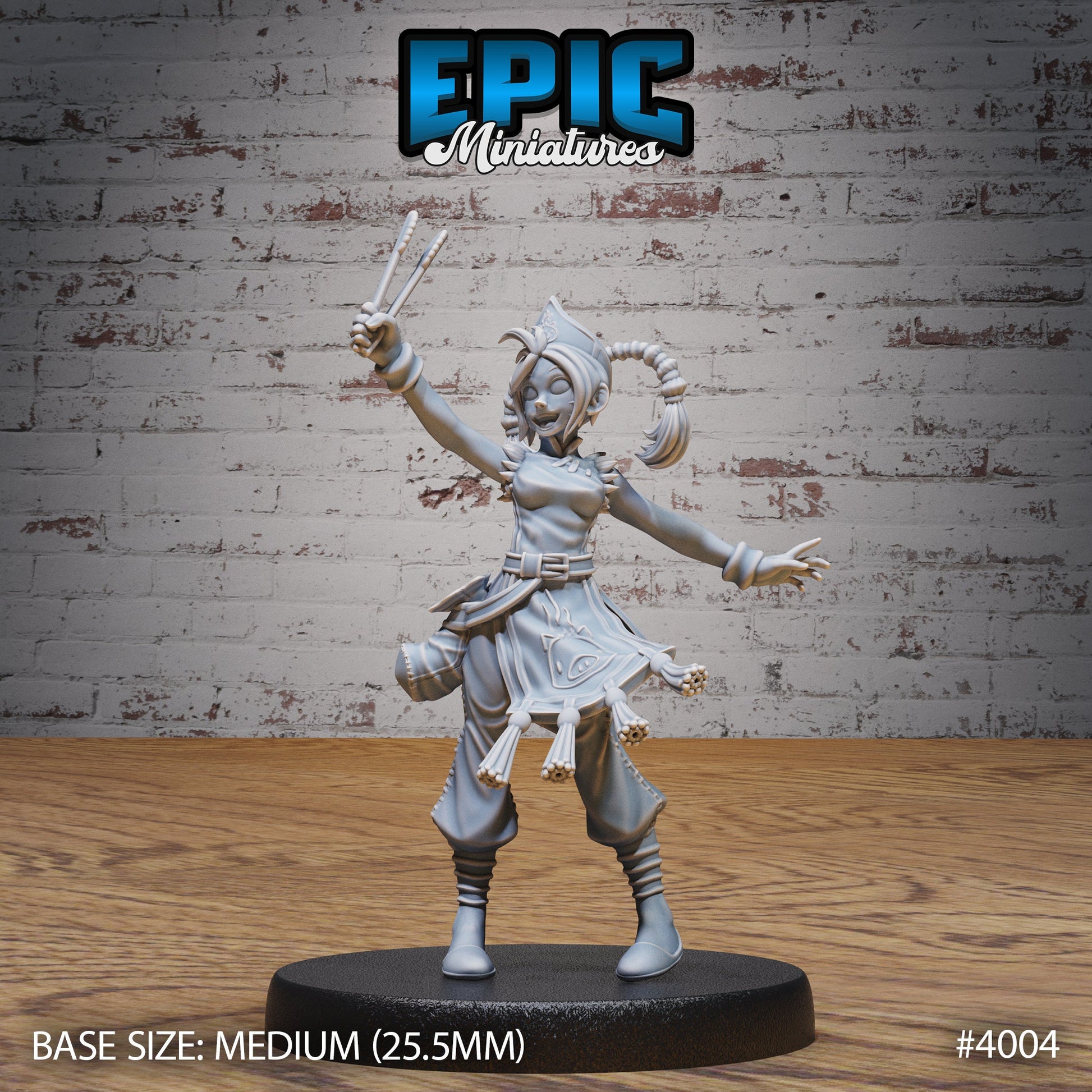 Food Stall VBendor- Epic Miniatures | 32mm | Festival Village | Merchant | Pig Mount | Noodles | Monk