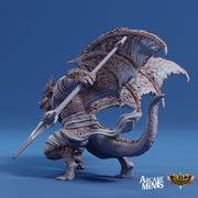 Drekon Bloodseekers - Arcane Minis | 32mm | Giant Dragon Folk | Champion | Fighter