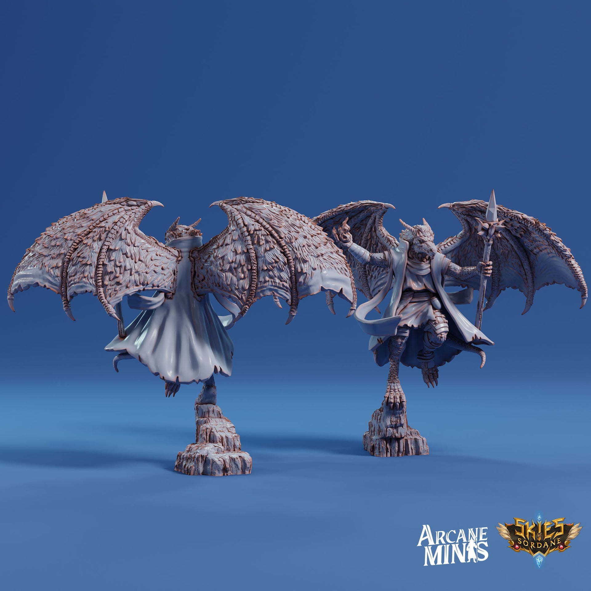 Drekon Seer Younger- Arcane Minis | 32mm | Dragon Folk | Sorcerer | Wizard