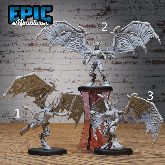 Demon Huntress- Epic Miniatures | 28mm | 32mm | Demonic Guild | Demon | Tiefling