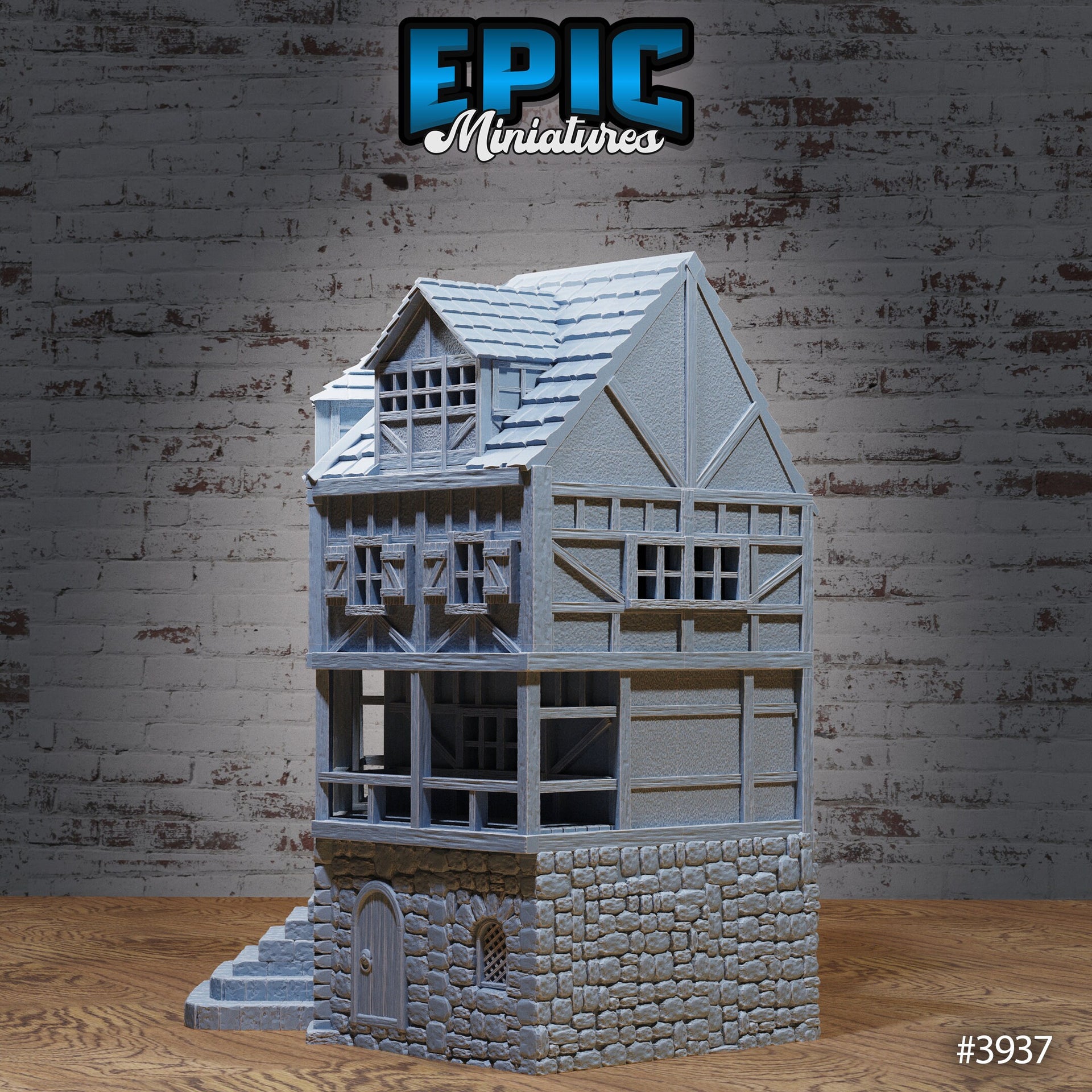 City House Corner Piece - Epic Miniatures | 28mm | 32mm | Demonic Guild | Town | City | Village