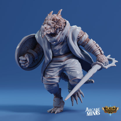 Drekon Whelp, Pirate Crew - Arcane Minis | 32mm | Dragon Folk | Archer | Warband | Fighter | Brigand
