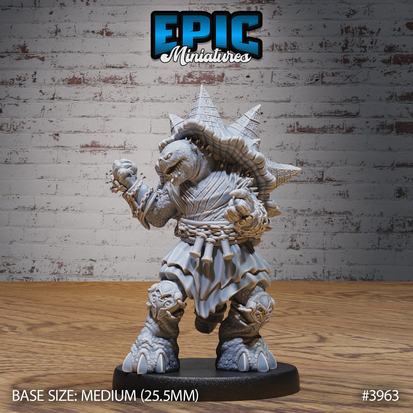 Turtle Folk Necromancer - Epic Miniatures | 32mm | Sinister Harbor | Warlock | Sorcerer