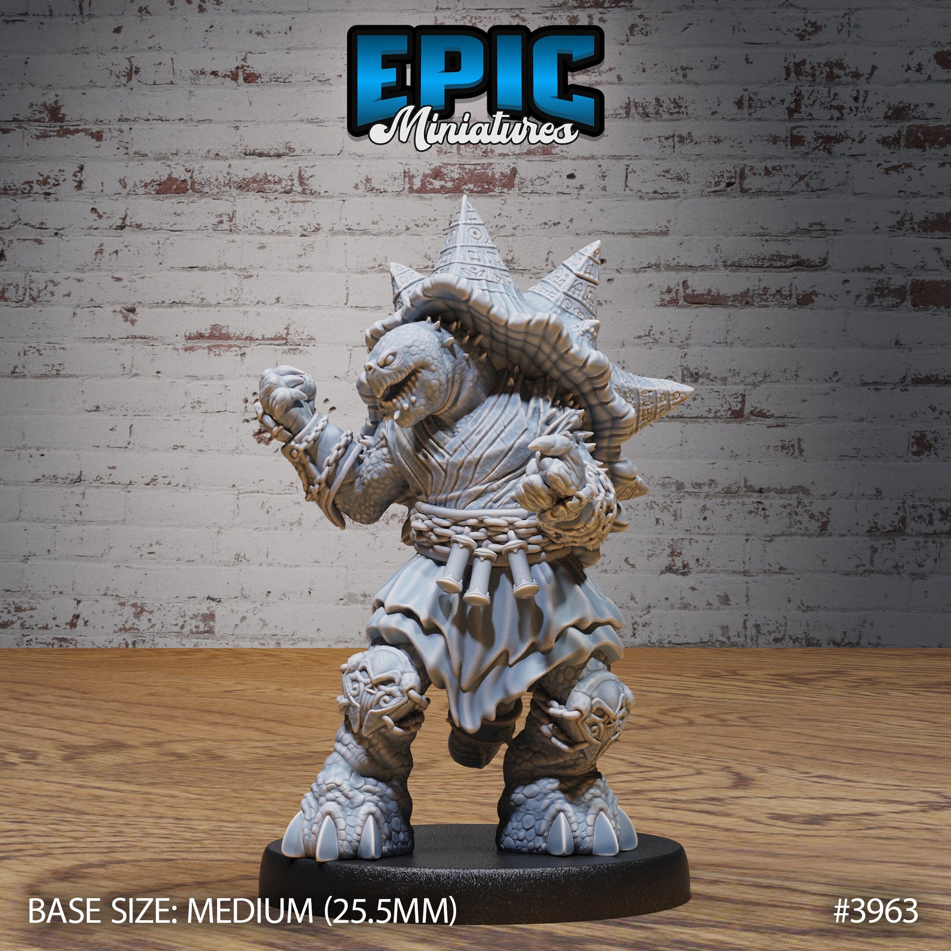 Turtle Folk Necromancer - Epic Miniatures | 32mm | Sinister Harbor | Warlock | Sorcerer