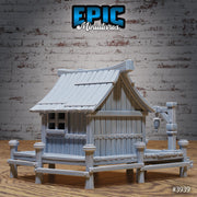 Harbor Building- Epic Miniatures | Sinister Harbor | D&D | Wargaming | Roleplaying Games | 32mm |House | Hut | Shanty