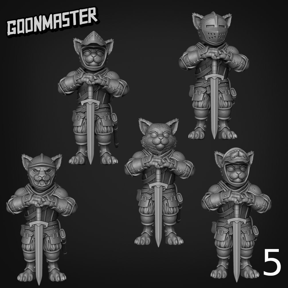 Cat Knight - Goonmaster | Miniature | Wargaming | Roleplaying Games | 32mm