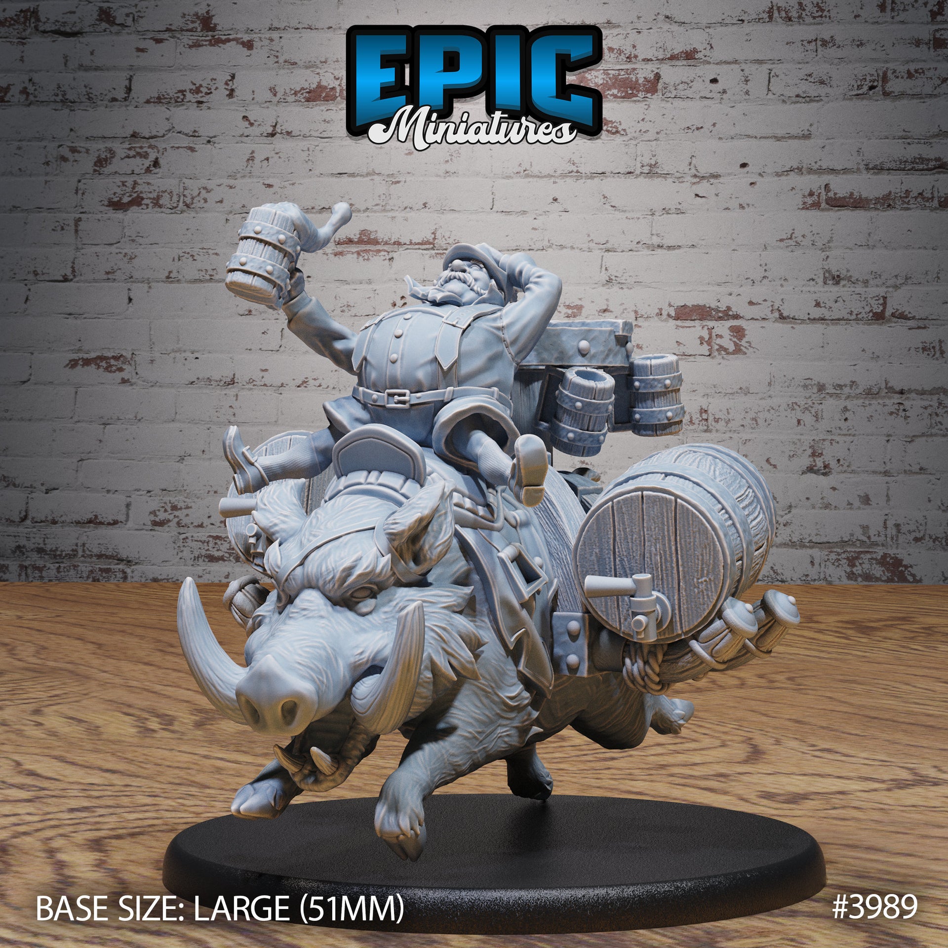 Boar - Epic Miniatures | 32mm | Festival Village | Pig | Merchant | Shop | Beer | Keg