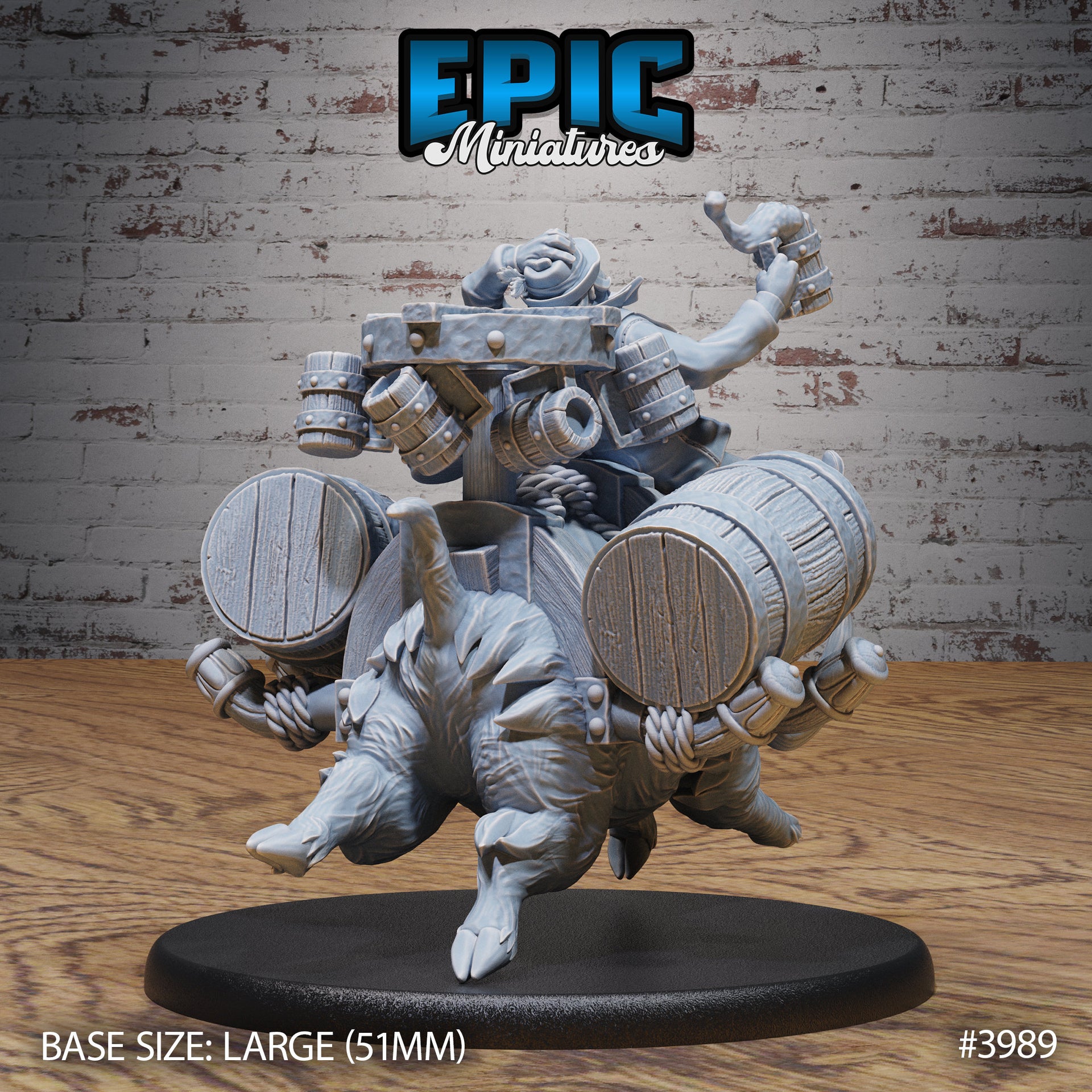 Boar - Epic Miniatures | 32mm | Festival Village | Pig | Merchant | Shop | Beer | Keg