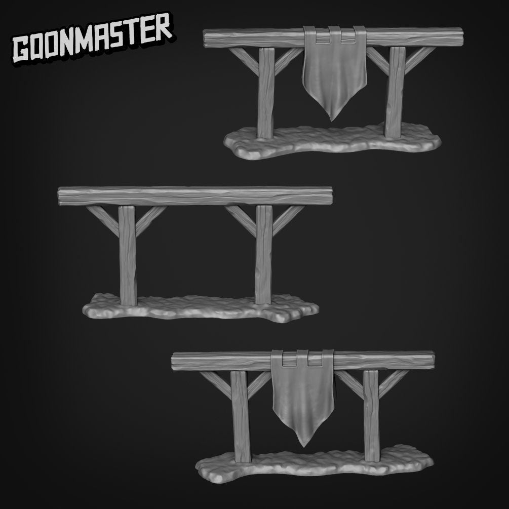 Jousting Fence- Goonmaster | Miniature | Wargaming | Roleplaying Games | 32mm | Wall | Railing