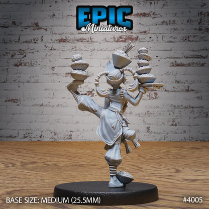 Food Stall VBendor- Epic Miniatures | 32mm | Festival Village | Merchant | Pig Mount | Noodles | Monk