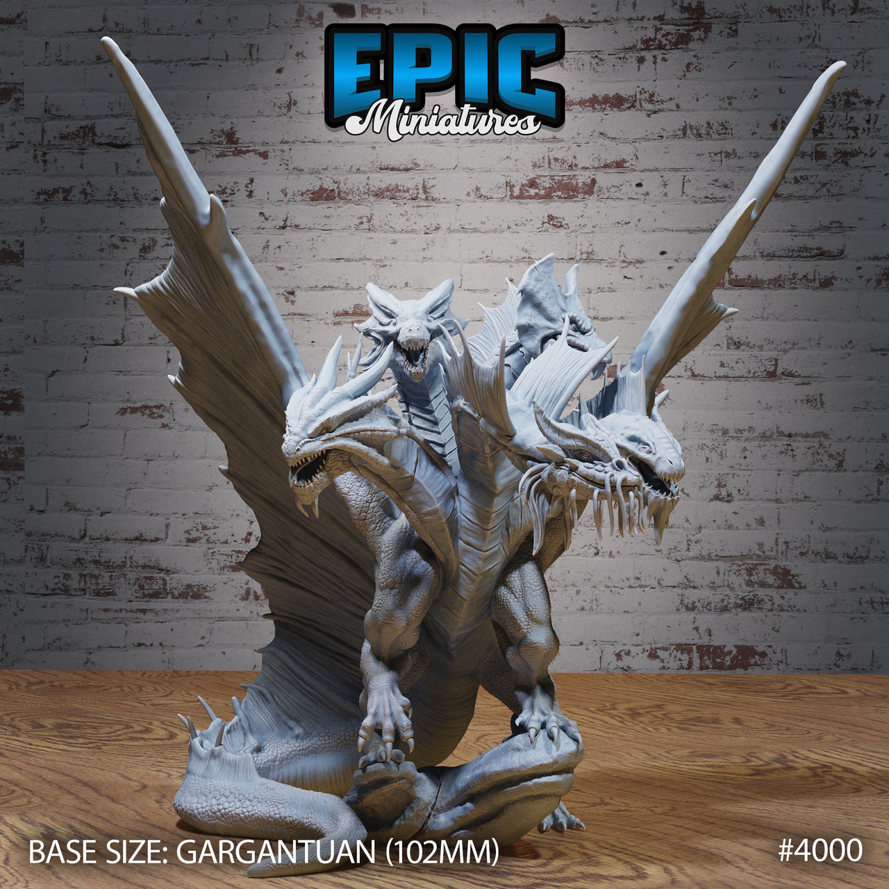 Dragon King Metallica - Epic Miniatures | 32mm | Festival Village | Gargantuan | Metallic | Five Headed