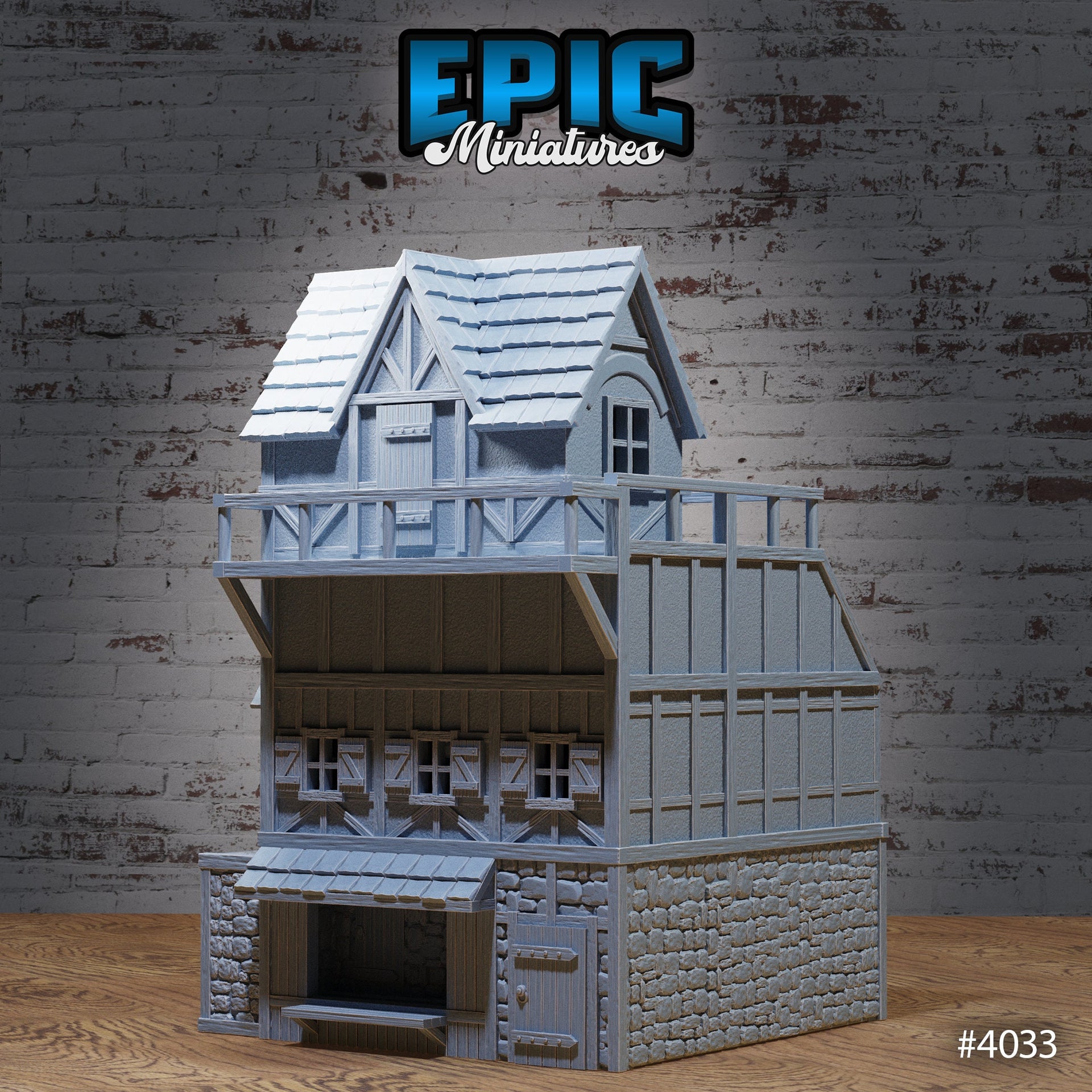 City House End Piece - Epic Miniatures | 28mm | 32mm | Demonic Guild | Town | City | Village