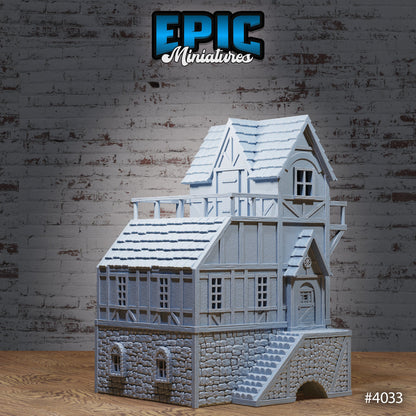 City House End Piece - Epic Miniatures | 28mm | 32mm | Demonic Guild | Town | City | Village