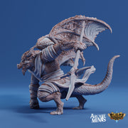 Drekon Bloodseekers - Arcane Minis | 32mm | Giant Dragon Folk | Champion | Fighter