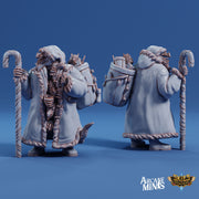 Drekon Santa Infiltrator- Arcane Minis | 32mm | 3 kobolds in a trenchcoat | Rogue | Assassin