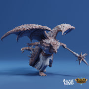 Drekon Seer Elder - Arcane Minis | 32mm | Dragon Folk | Sorcerer | Wizard