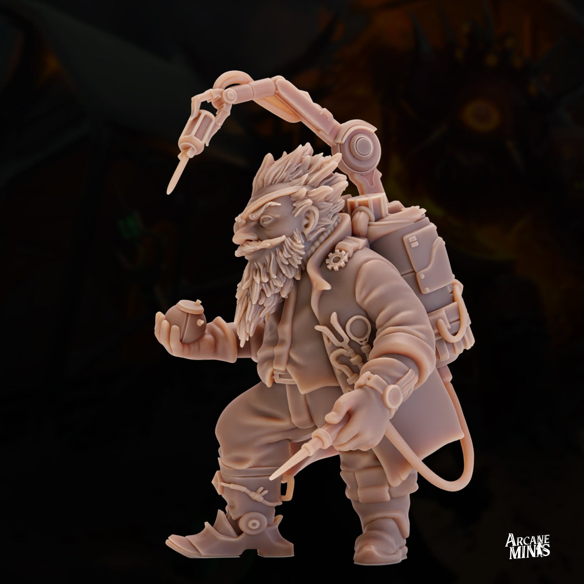 Gnome Inventor- Arcane Minis | 32mm | Toymakers Terror | Engineer | Artificer