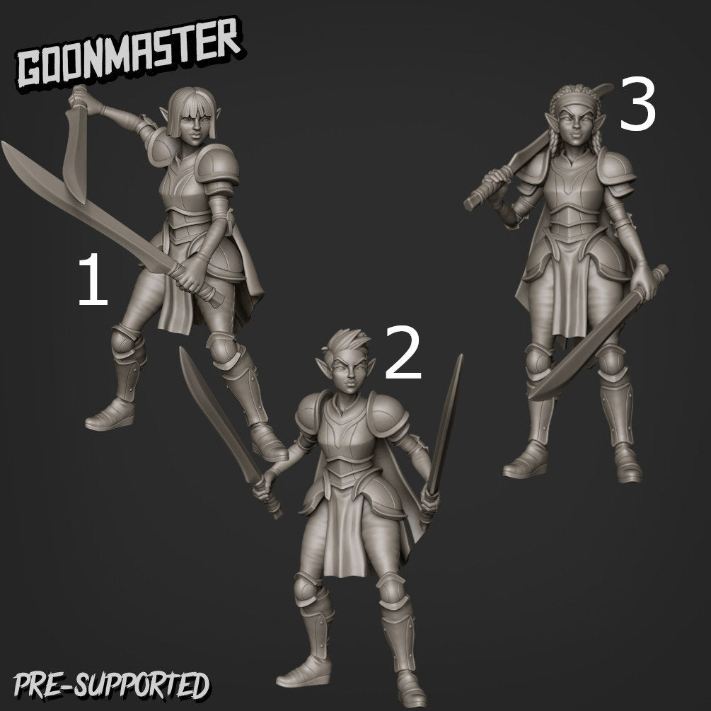 Sky Elf- Goonmaster | Sky Elves | Miniature | Wargaming | Roleplaying Games | 32m | Fighter | Warrior | Soldier