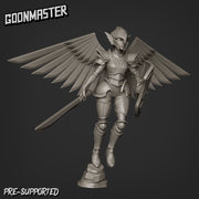 Sky Elf Valkyr- Goonmaster | Sky Elves | Miniature | Wargaming | Roleplaying Games | 32m | Fighter | Warrior | Soldier | Valkyrie
