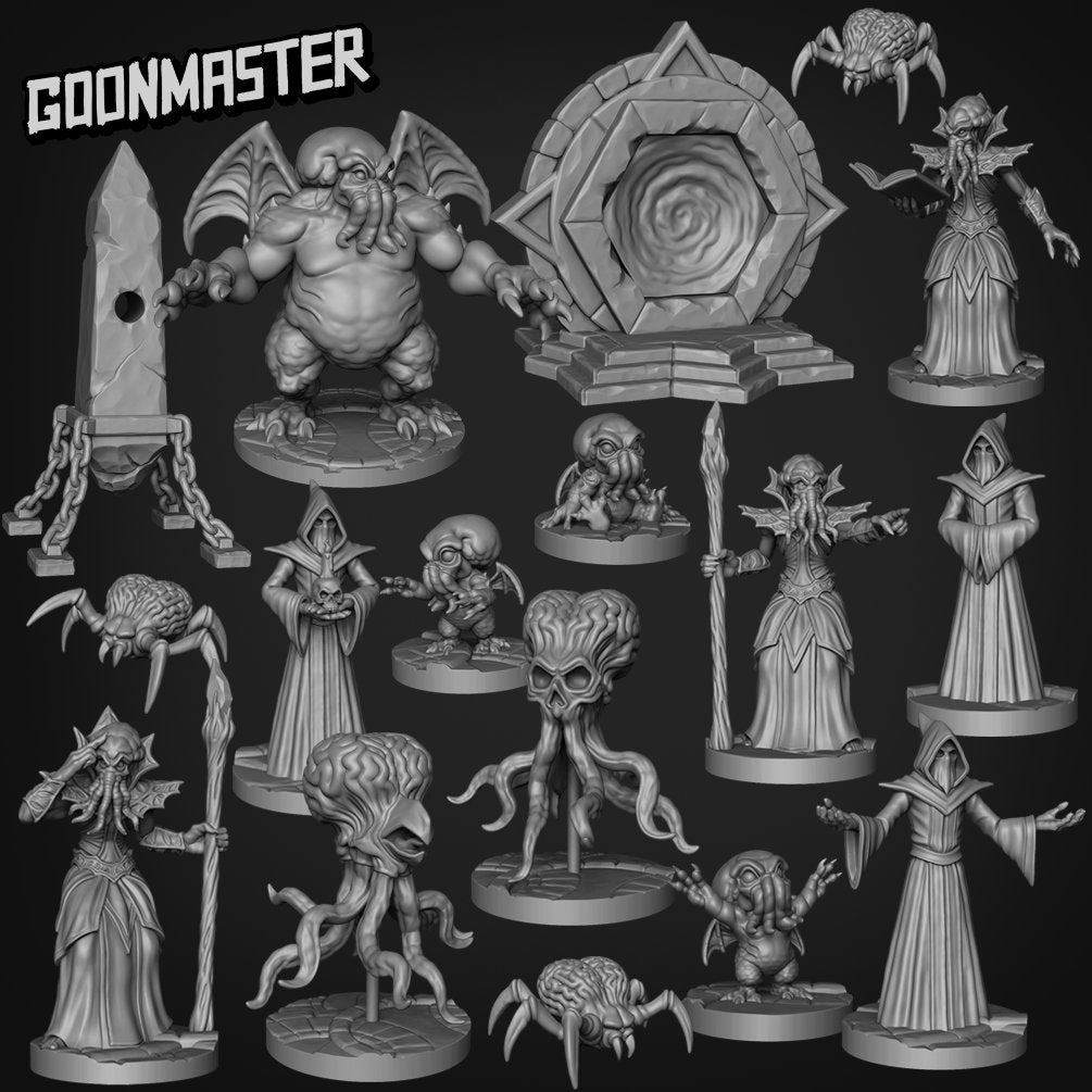 Chained Monolith - Goonmaster | Psionic Squids | Miniature | Wargaming | Roleplaying Games | 32mm | Artifact | Cult
