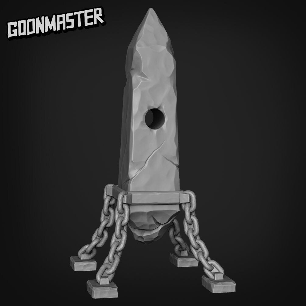 Chained Monolith - Goonmaster | Psionic Squids | Miniature | Wargaming | Roleplaying Games | 32mm | Artifact | Cult