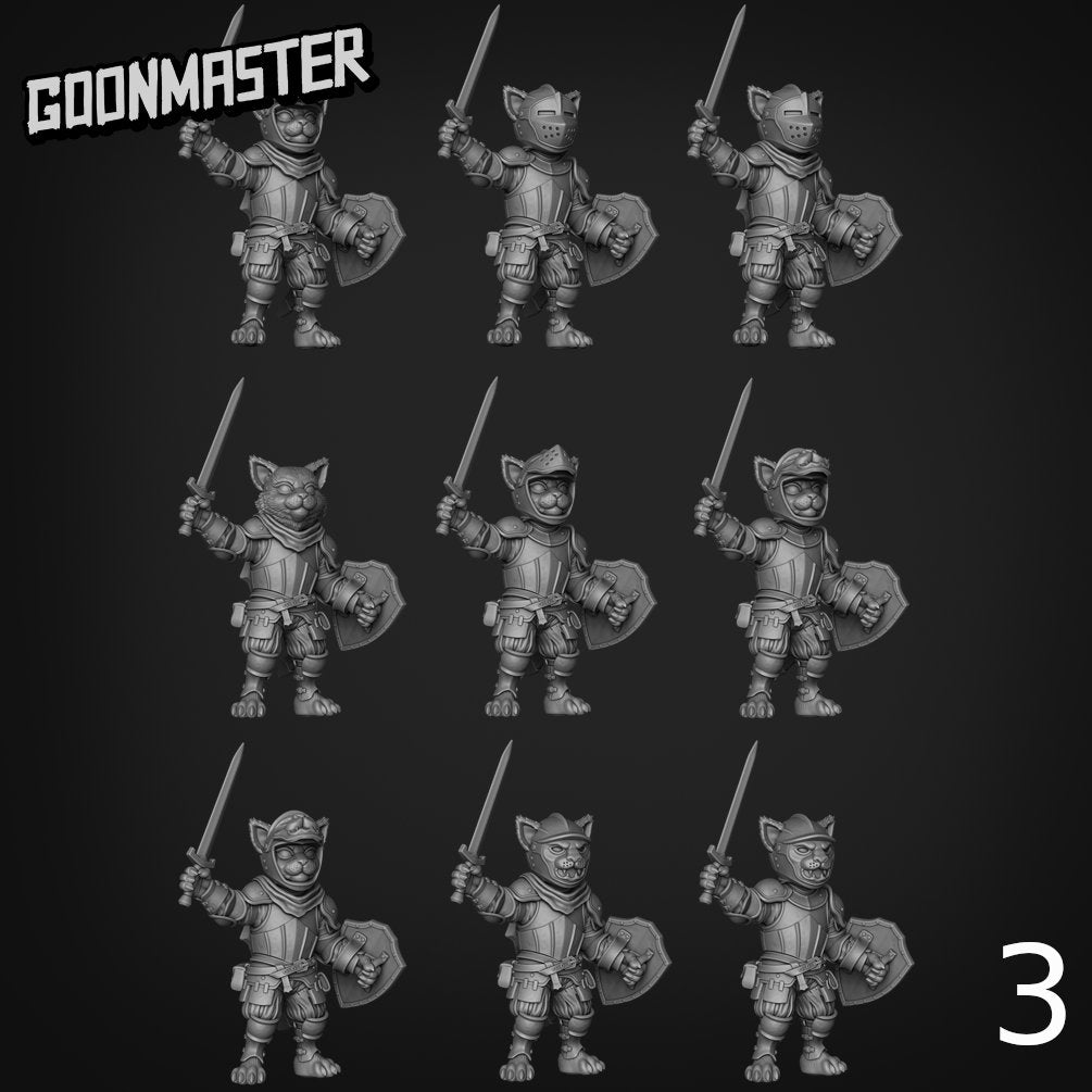 Cat Knight - Goonmaster | Miniature | Wargaming | Roleplaying Games | 32mm