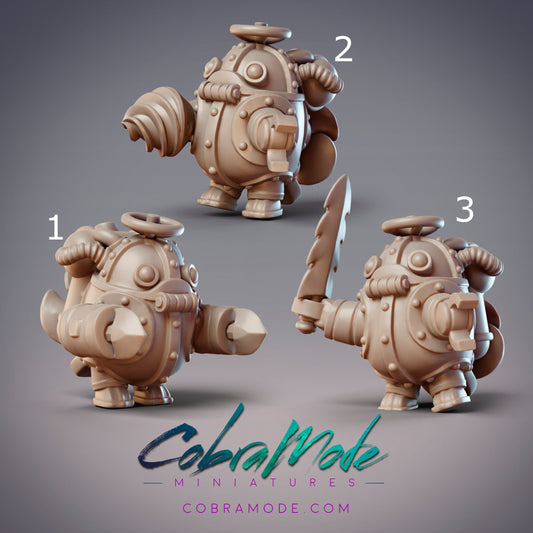 Boondaburra Divers, Platypus Diving Suit - CobraMode | Miniature | Wargaming | Roleplaying Games | 32m | Steampunk | Robot