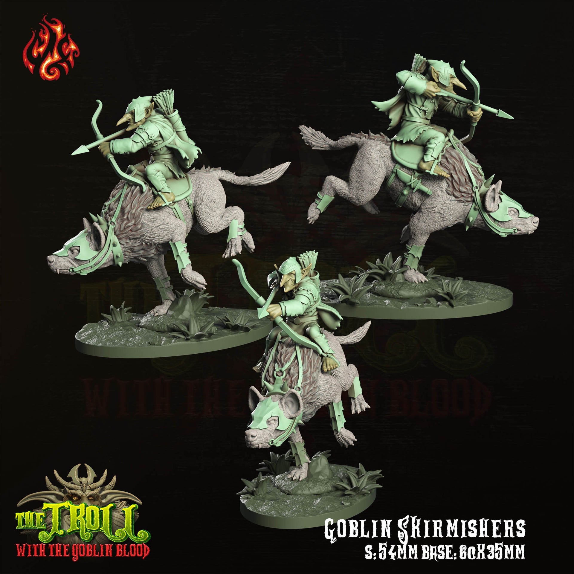 Goblin Skirmishers, Wolf Calvary - Crippled God Foundry - The Tainted Chapel | 32mm | Raider | Archer | Champion