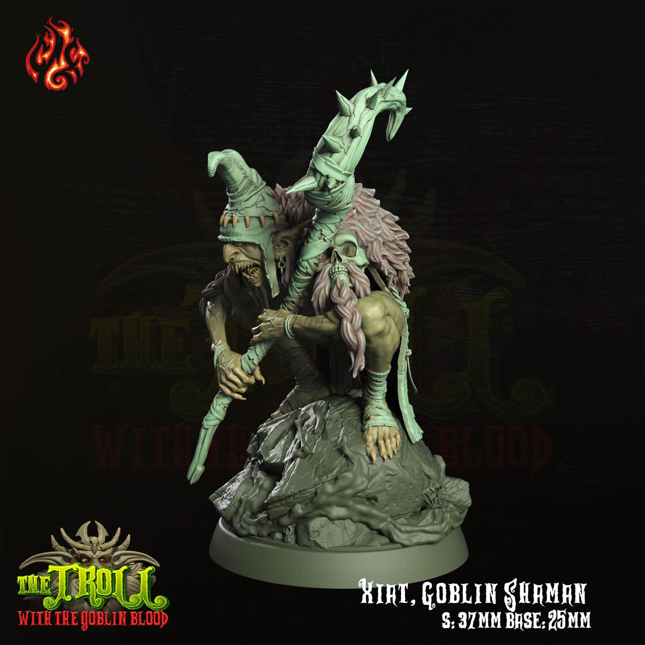 Xiat, Goblin Shaman - Crippled God Foundry - The Tainted Chapel | 32mm | Witch | Sorcerer