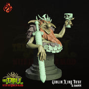 Zunabar the Goblin King Bust - Crippled God Foundry - The Tainted Chapel | 32mm | Lord | Champion | Hobgoblin | Statue