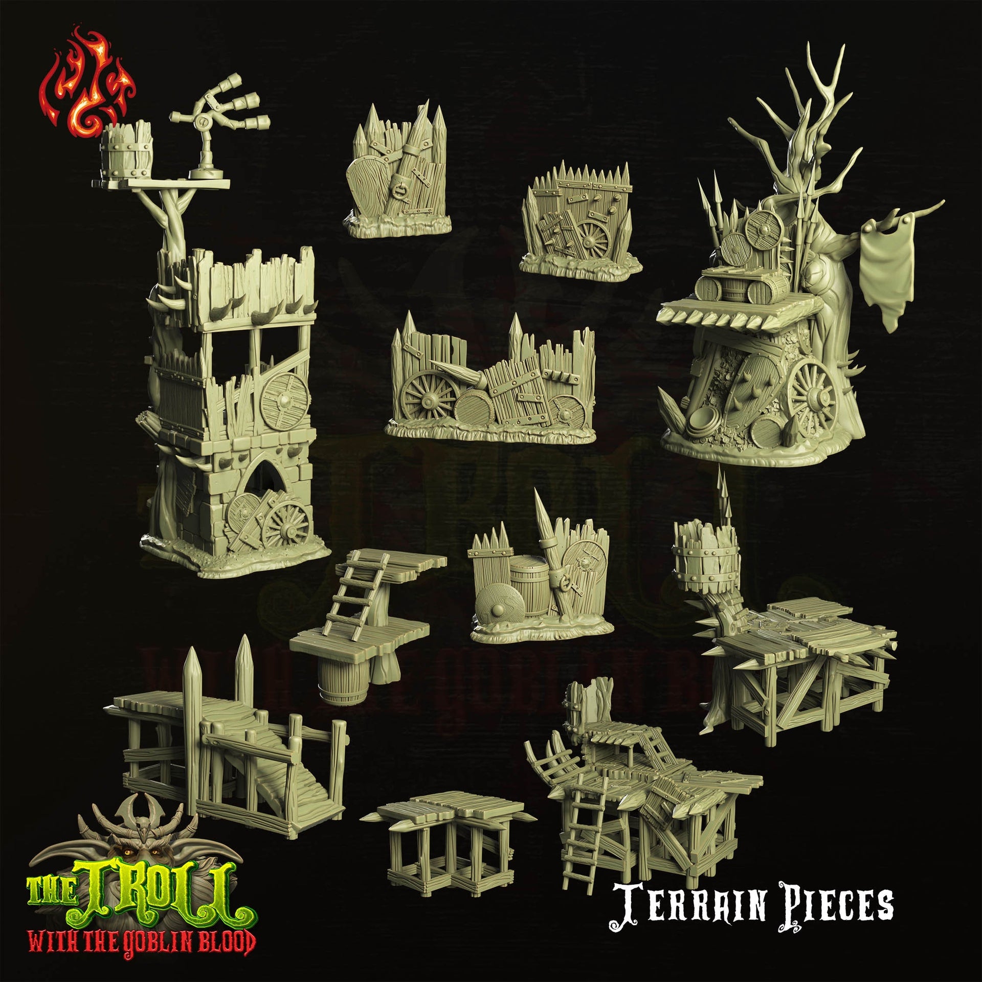 Goblin Warcamp Walls- Crippled God Foundry - The Tainted Chapel | Jungle | Swamp | Fortress
