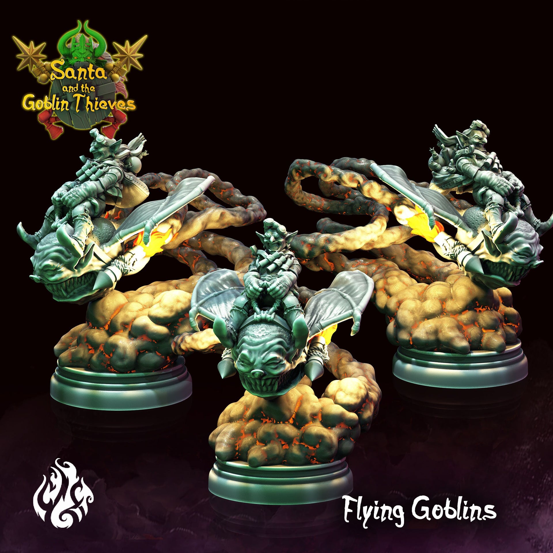 Flying Goblins - Crippled God Foundry - The Tainted Chapel | 32mm | Cavalry | Bomber | Rocket