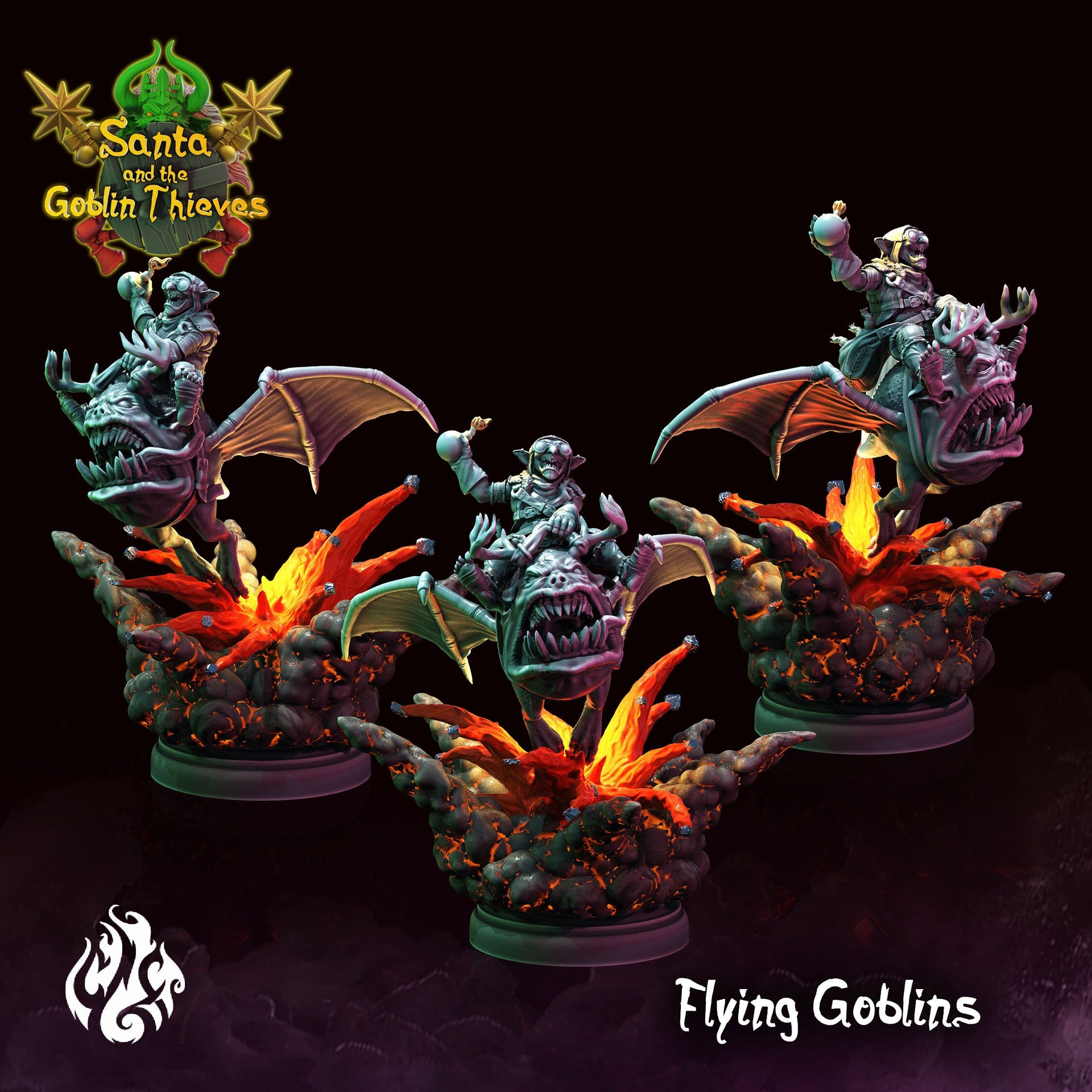 Flying Goblins - Crippled God Foundry - The Tainted Chapel | 32mm | Cavalry | Bomber | Rocket