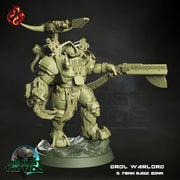 Grol Warlord, Orc Boss- Crippled God Foundry - Against the Tide | 32mm | Scifi | Commander