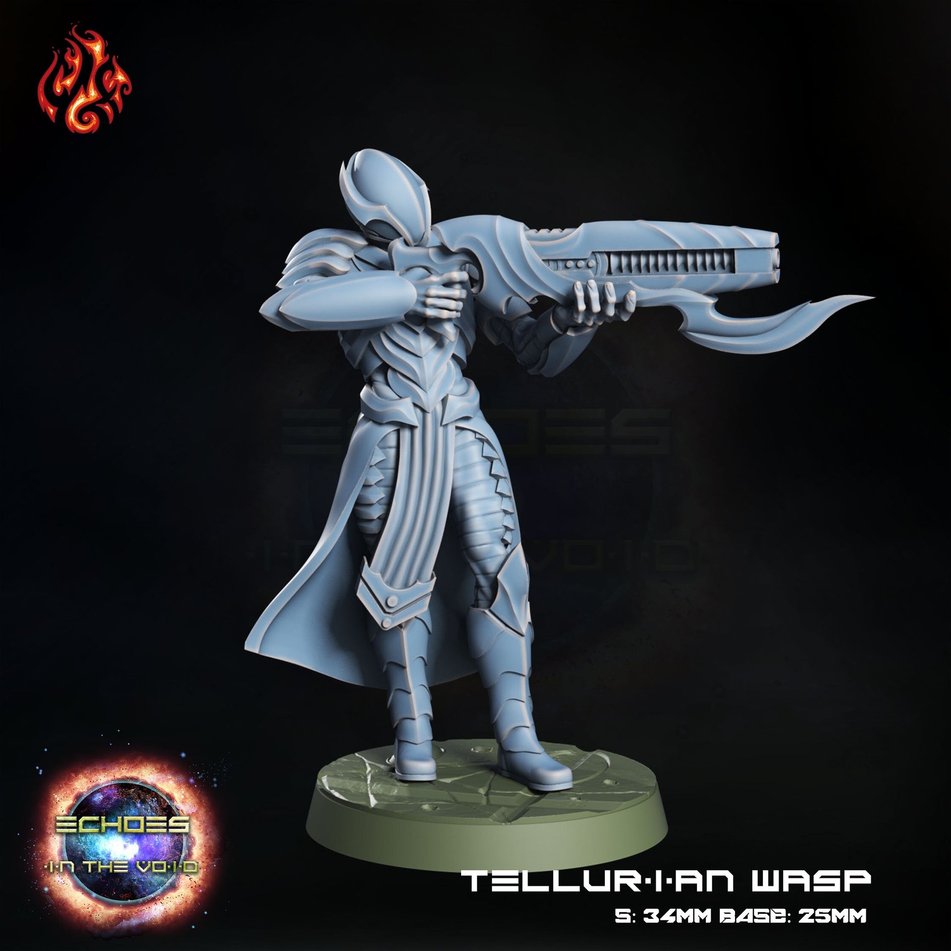 Tellurian Wasps, Space Elf Gunners - Crippled God Foundry - Echoes of the Void | 32mm | Scifi | High Elf Fleet