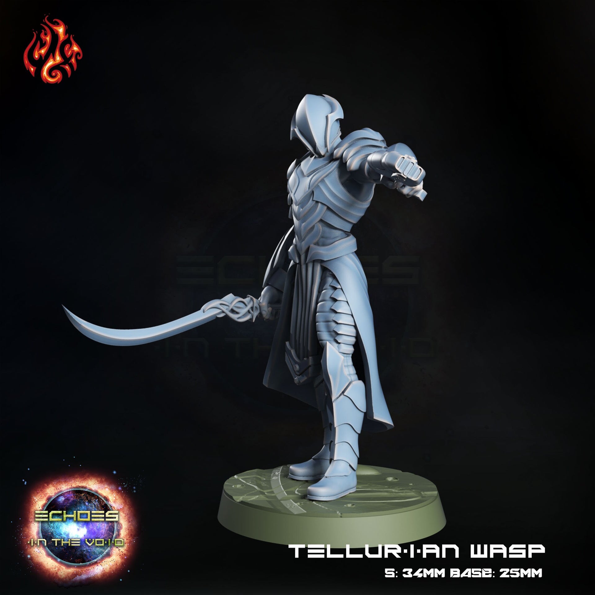 Tellurian Wasps, Space Elf Gunners - Crippled God Foundry - Echoes of the Void | 32mm | Scifi | High Elf Fleet