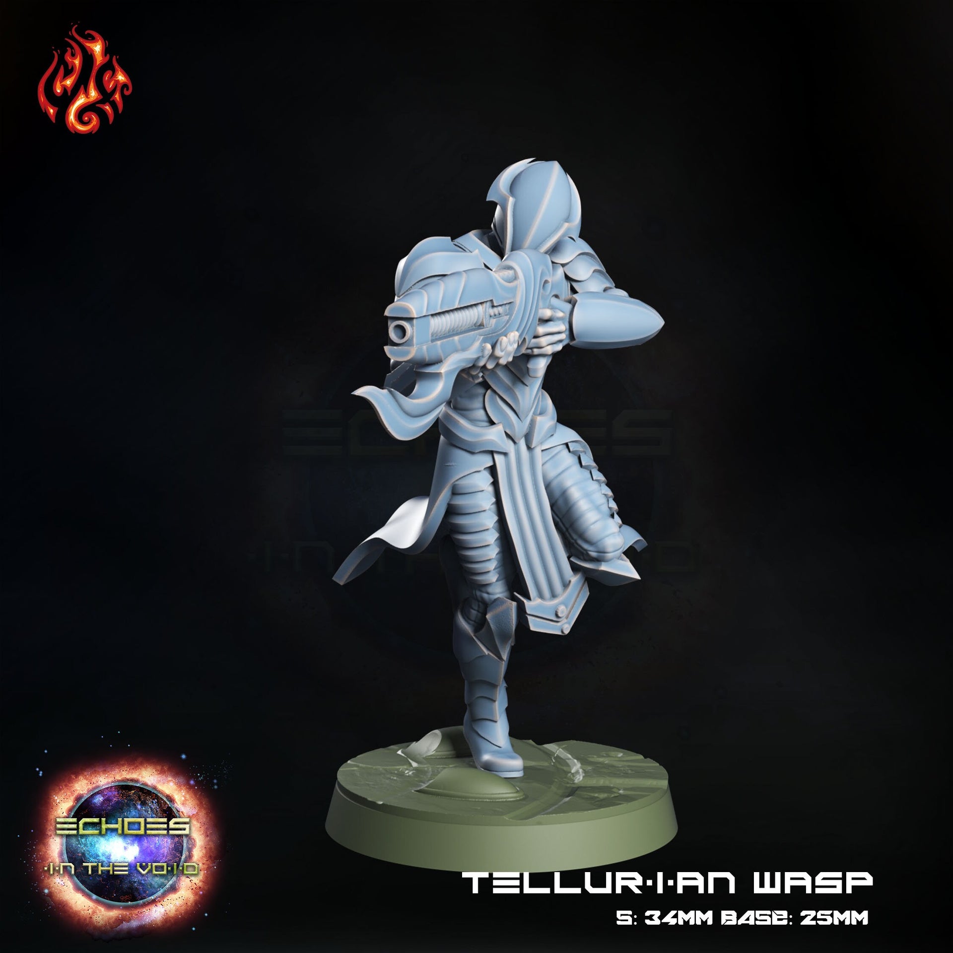 Tellurian Wasps, Space Elf Gunners - Crippled God Foundry - Echoes of the Void | 32mm | Scifi | High Elf Fleet