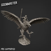 Giant Eagle Rider - Goonmaster | Sky Elves | Miniature | Wargaming | Roleplaying Games | 32mm | Elf | Mount