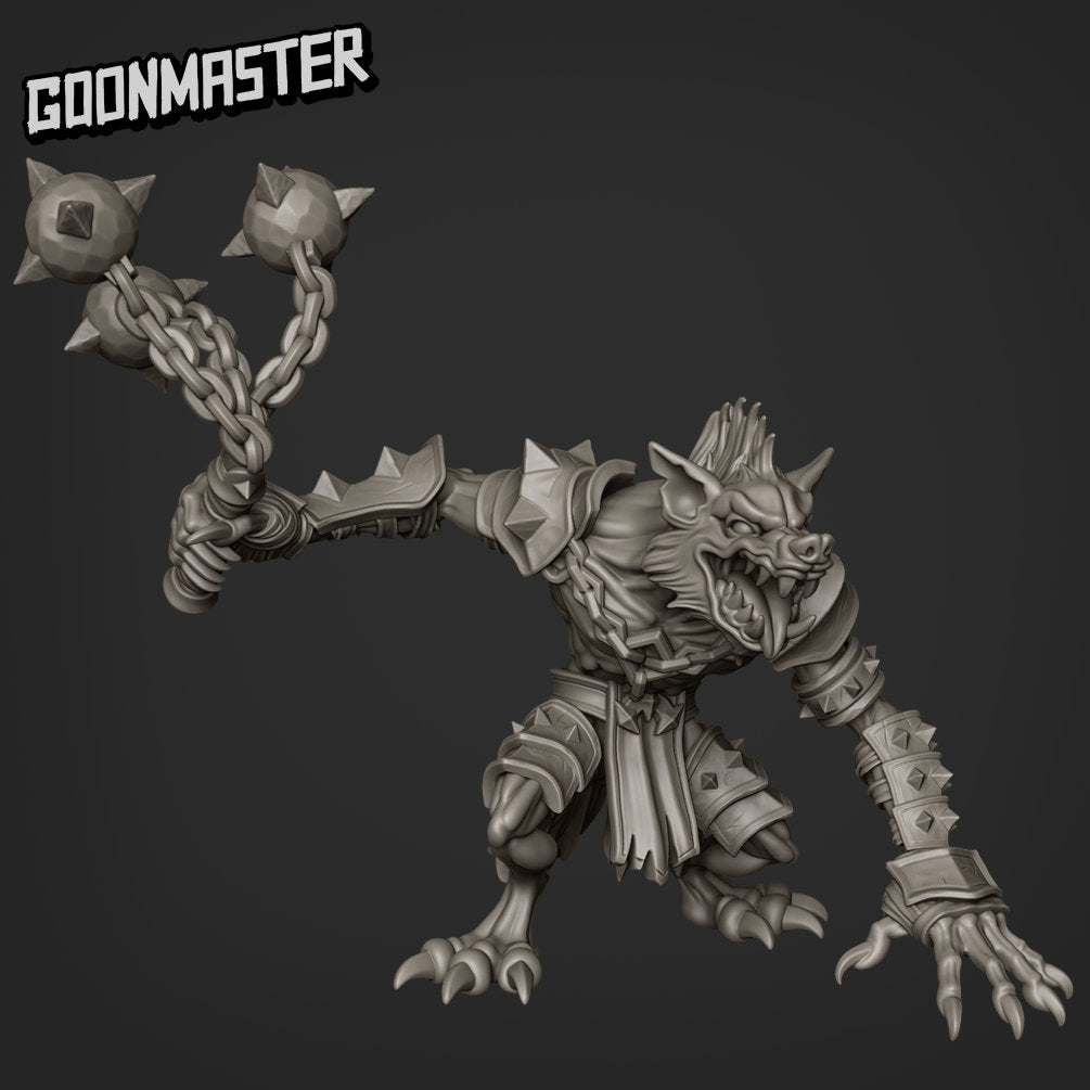 Savage Gnolls - Goonmaster | Miniature | Wargaming | Roleplaying Games | 32m | Fighter | Warrior | Soldier | Army | Mercenary