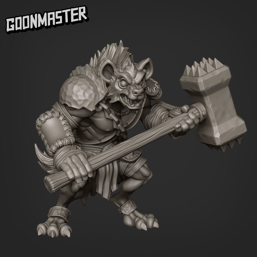 Savage Gnolls - Goonmaster | Miniature | Wargaming | Roleplaying Games | 32m | Fighter | Warrior | Soldier | Army | Mercenary