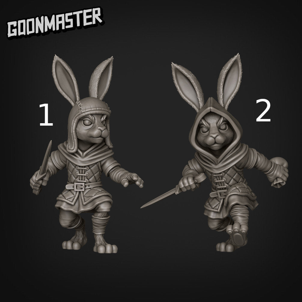 Rabbit Rogue- Goonmaster | Bunny Brigade Miniature | Wargaming | Roleplaying Games | 32mm | Thief | Bandit