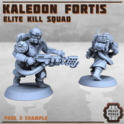 Kaledon Fortis Elite Troops - Print Minis | Sci Fi | Light Infantry | Imperial | 28mm Heroic | Veteran | Guard | Soldier | Specialistst