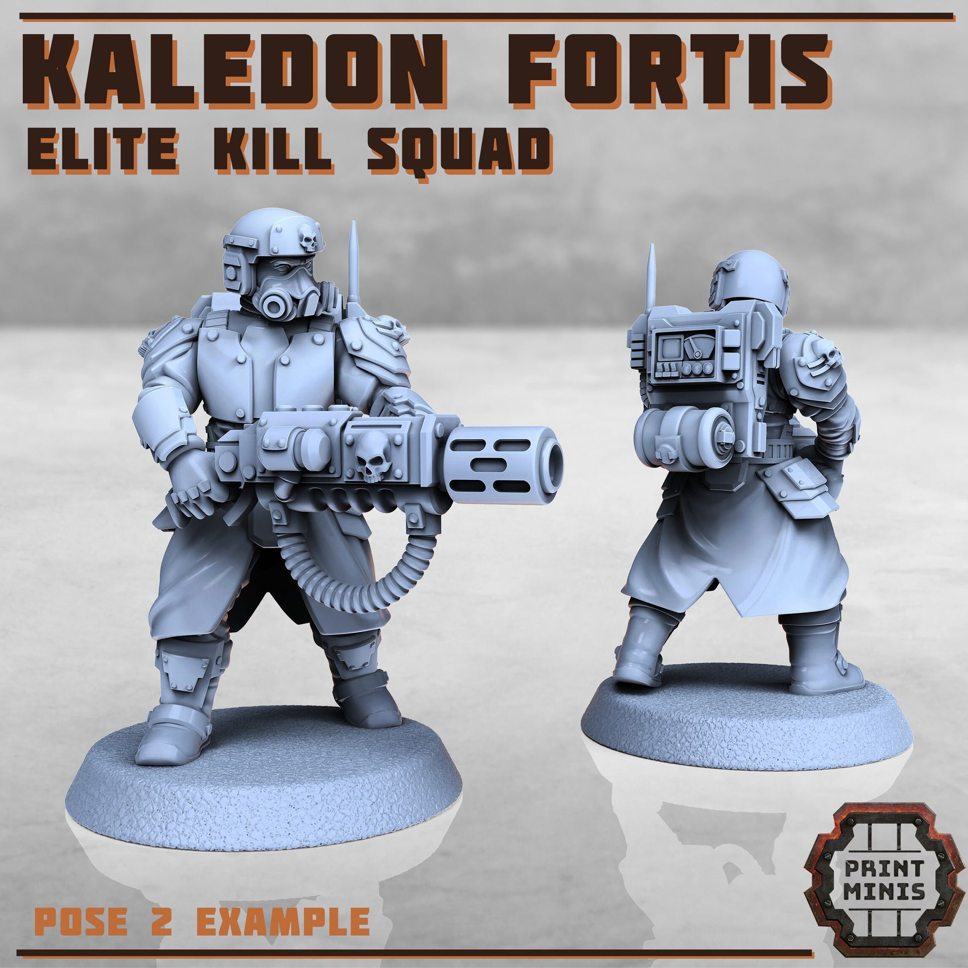 Kaledon Fortis Elite Troops - Print Minis | Sci Fi | Light Infantry | Imperial | 28mm Heroic | Veteran | Guard | Soldier | Specialistst