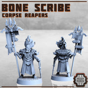 Bone Scribe, Corpse Reaver Banner - Print Minis | Sci Fi | Light Infantry | 28mm Heroic | Cultist | Wasteland | Warlord