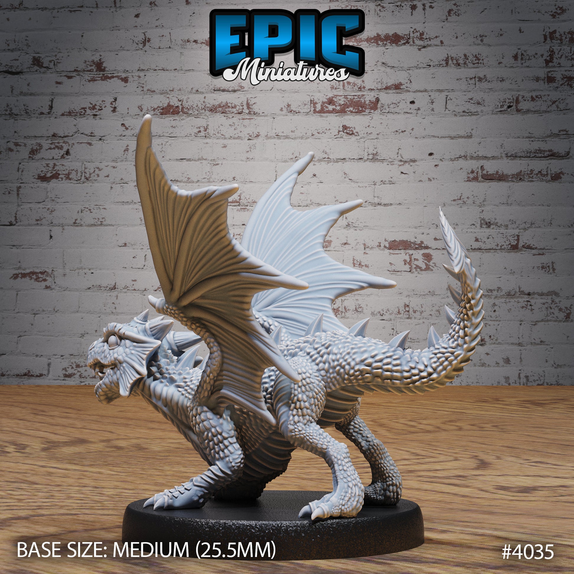 Red Dragon Wyrmling - Epic Miniatures | Elemental Lands | 28mm | 32mm | Baby | Medium