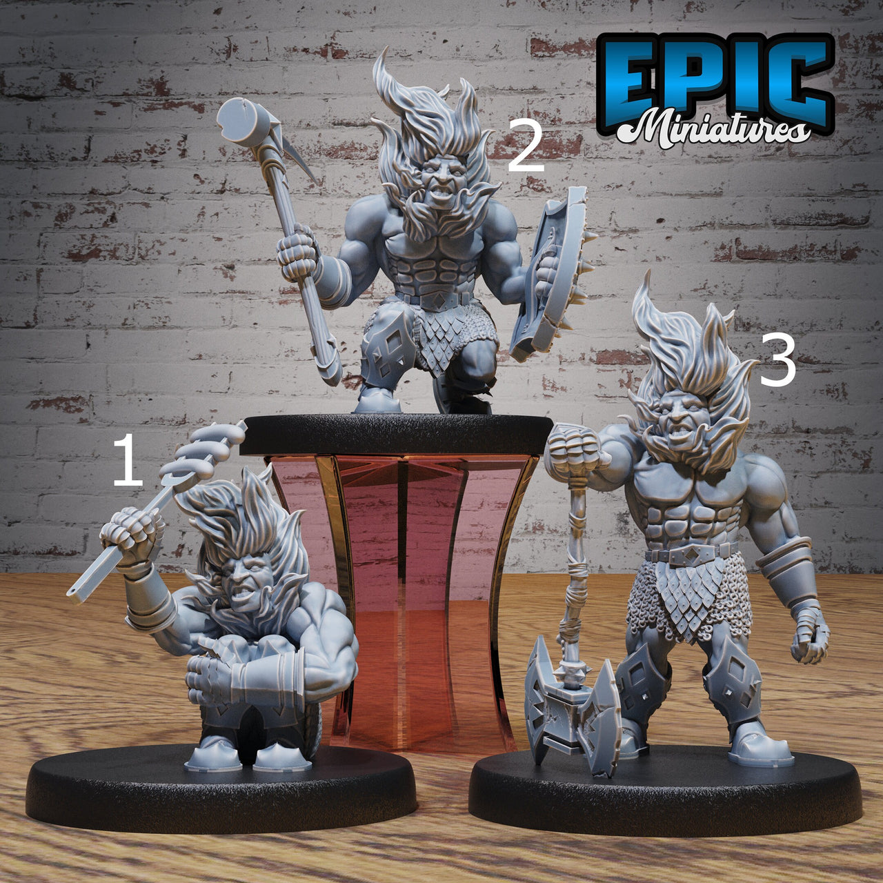 Fire Dwarf - Epic Miniatures | Elemental Lands | 28mm | 32mm | Barbarian | Fighter | Cooking