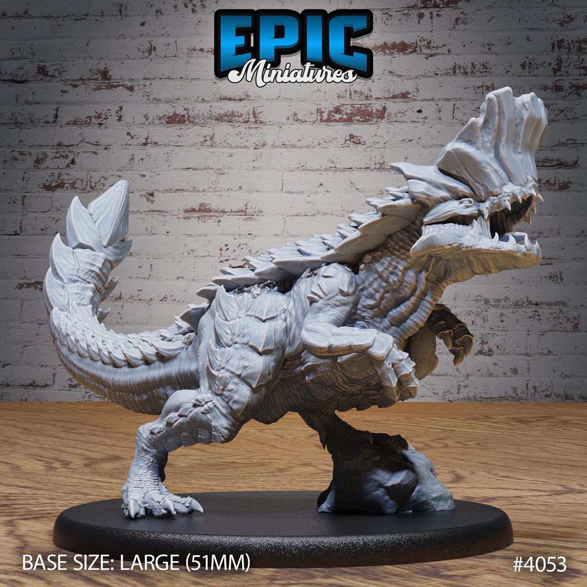 Rockhead Dinosaur - Epic Miniatures | Elemental Lands | 28mm | 32mm | Brute | Hammerhead